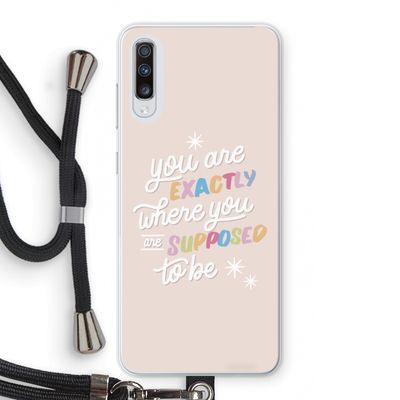 Right Place: Samsung Galaxy A70 Transparant Hoesje met koord