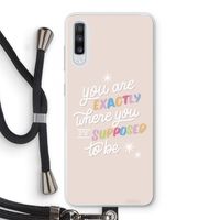 Right Place: Samsung Galaxy A70 Transparant Hoesje met koord