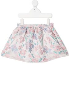 Hucklebones London minijupe à fleurs en jacquard - Rose