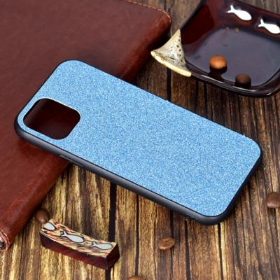 Voor iPhone 11 schokbestendige glitter poeder plakken huid TPU beschermhoes (blauw)