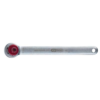 KS Tools 160.0733 Remontluchtingssleutel, extra kort, 11 mm, rood