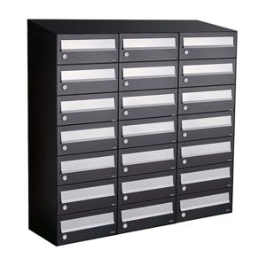 Allux Hive Set 3-Breed, 7-Hoog Met Dak Zwart - 40030070_3x7d