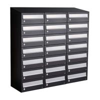 Allux Hive Set 3-Breed, 7-Hoog Met Dak Zwart - 40030070_3x7d