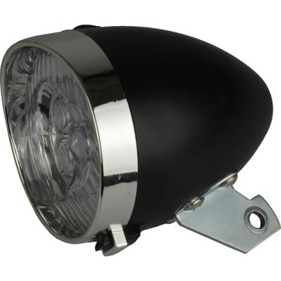 Koplamp LED. incl. batterij zwart 3 LEDs (werkplaatsverpakking)