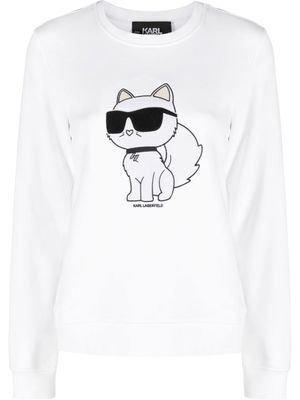 Karl Lagerfeld sweat Ikon 2.0 Choupette - Blanc