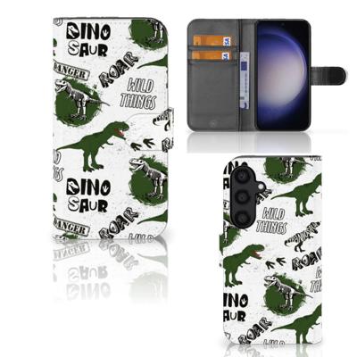 Telefoonhoesje | Met pasjeshouder | voor Samsung Galaxy S24 Dinosaurus