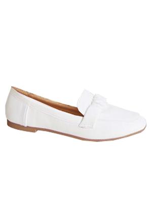Loafers Sierband Wit