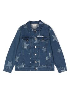 Stella McCartney Kids veste en jean à motif étoile - Bleu