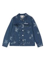 Stella McCartney Kids veste en jean à motif étoile - Bleu