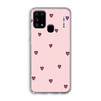Hartjes: Samsung Galaxy M31 Transparant Hoesje