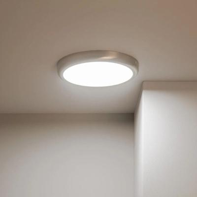Rond opbouwpaneel LED zilveren design 24W plafondlamp 300mm