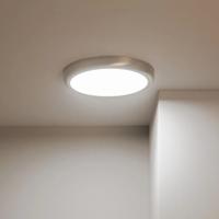 Rond opbouwpaneel LED zilveren design 24W plafondlamp 300mm