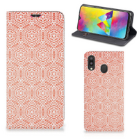 Samsung Galaxy M20 Hoesje met Magneet Pattern Orange