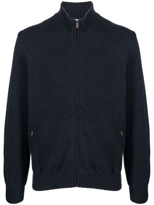 Boglioli pull en cachemire à fermeture zippée - Bleu