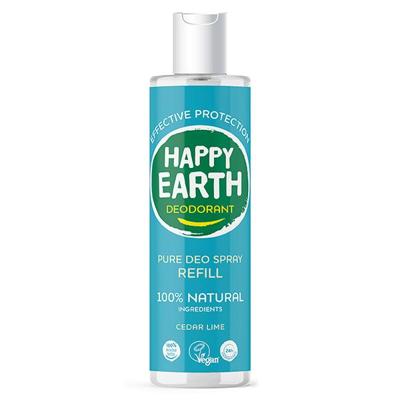 Happy Earth Pure deodorant spray ceder lime refill