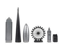 Skyline Premium Metalen Schaakstukken - Londen Editie