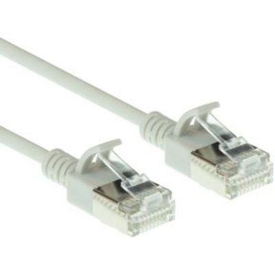 ACT Grijze 0,15 meter LSZH U/FTP CAT6A datacenter slimline patchkabel snagless met RJ45 connectoren