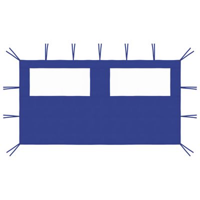 VidaXL Prieelzijwand met ramen 4x2 m blauw