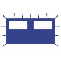 VidaXL Prieelzijwand met ramen 4x2 m blauw