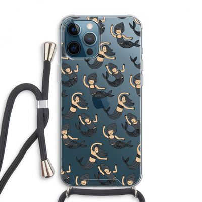 Zeemeermin: iPhone 12 Pro Max Transparant Hoesje met koord