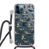 Zeemeermin: iPhone 12 Pro Max Transparant Hoesje met koord