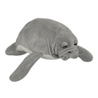 Knuffeldier Zeekoe - zachte pluche stof - premium kwaliteit knuffels - grijs - 39 cm