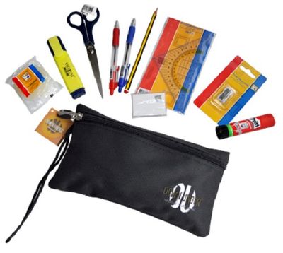 Verhaak etui gevuld polyester 22 cm zwart 23-delig