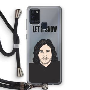 Let It Snow: Samsung Galaxy A21s Transparant Hoesje met koord