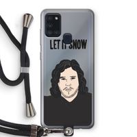 Let It Snow: Samsung Galaxy A21s Transparant Hoesje met koord