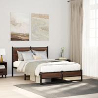 Bedframe zonder matras metaal bruin eikenkleurig 120x200 cm