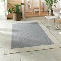 Jute Vloerkleed Braids Grijs Creme 160x230 Cm Laagpolig NORTHRUGS - Dekbed-Discounter.nl
