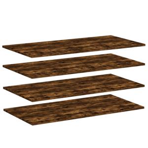 vidaXL Wandschappen 4 st 100x50x1,5 cm bewerkt hout gerookt eikenkleur