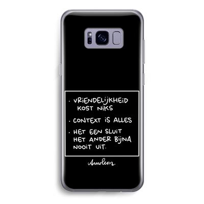 Mijn Motto's: Samsung Galaxy S8 Transparant Hoesje