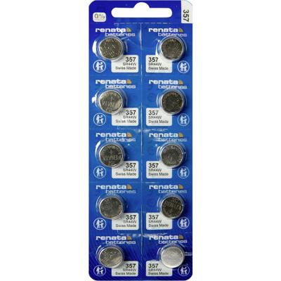Renata Knoopcel 357 1.55 V 10 stuk(s) 160 mAh Zilveroxide 357 MP CE RENATA Renata Knoopcel 357 1.55 V 10 stuk(s) 160 mAh Zilveroxide 357 MP CE RENATA