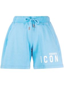 DSQUARED2 short de sport à logo Icon imprimé - Bleu