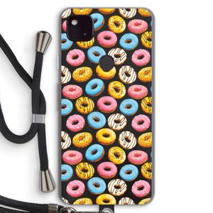 Pink donuts: Pixel 4a 5G Transparant Hoesje met koord