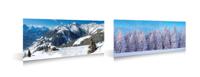 Achtergronddoek dubbelzijdig wintersport en bos 98x33 cm - My village
