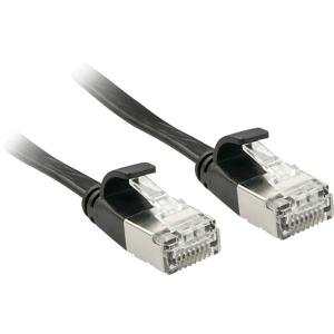 LINDY 47480 RJ45 Netwerkkabel, patchkabel CAT 6A U/FTP 0.30 m Zwart Snagless 1 stuk(s)