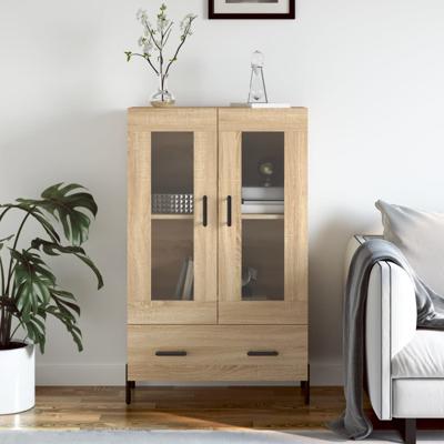 Hoge kast 69,5x31x115 cm bewerkt hout sonoma eikenkleurig