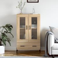 Hoge kast 69,5x31x115 cm bewerkt hout sonoma eikenkleurig