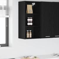 Hangkast Riga Zwart Eiken 40 x 29,5 x 80 cm Bewerkt hout Hangkast Riga Zwart Eiken 40 x 29,5 x 80 cm Bewerkt hout
