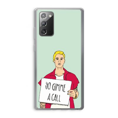 Gimme a call: Samsung Galaxy Note 20 / Note 20 5G Transparant Hoesje