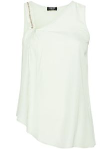 LIU JO asymmetric satin tank top - Vert