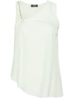 LIU JO asymmetric satin tank top - Vert - thumbnail