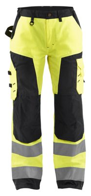 Blåkläder Dames werkbroek High-Vis zonder spijkerzakken 71551811 | High-Vis Geel/Zwart | Maat 48 - 7330509502242