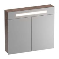 Brauer Promise Spiegelkast - 80 cm - met Directe Verlichting - 2 Enkelzijdige Spiegeldeuren - Erosion