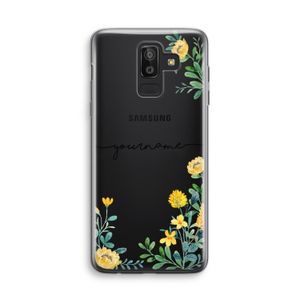 Gele bloemen: Samsung Galaxy J8 (2018) Transparant Hoesje
