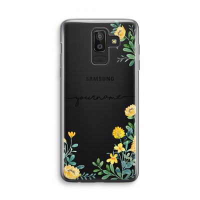 Gele bloemen: Samsung Galaxy J8 (2018) Transparant Hoesje