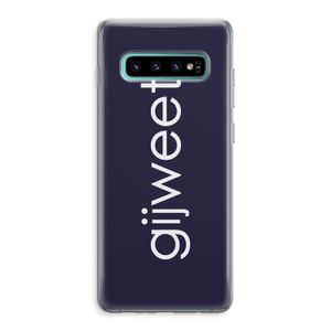 Gijweet: Samsung Galaxy S10 Plus Transparant Hoesje