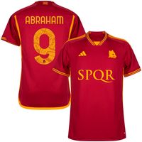 AS Roma SPQR Shirt Thuis 2023-2024 + Abraham 9 - thumbnail